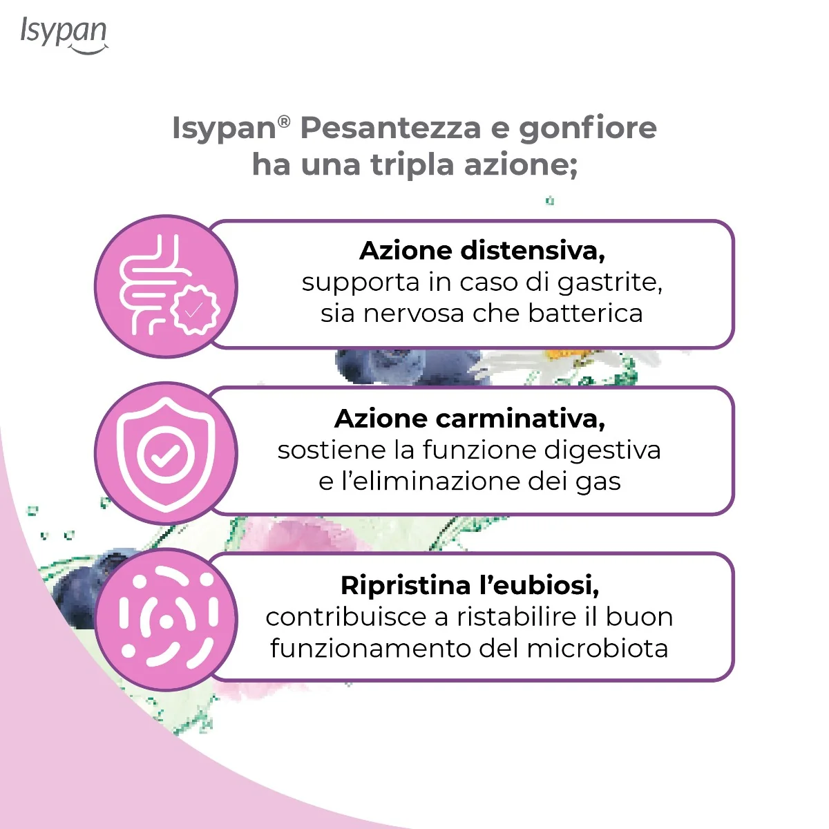 Isypan® Pesantezza E Gonfiore 20 Compresse Masticabili Prodotto per Gonfiore