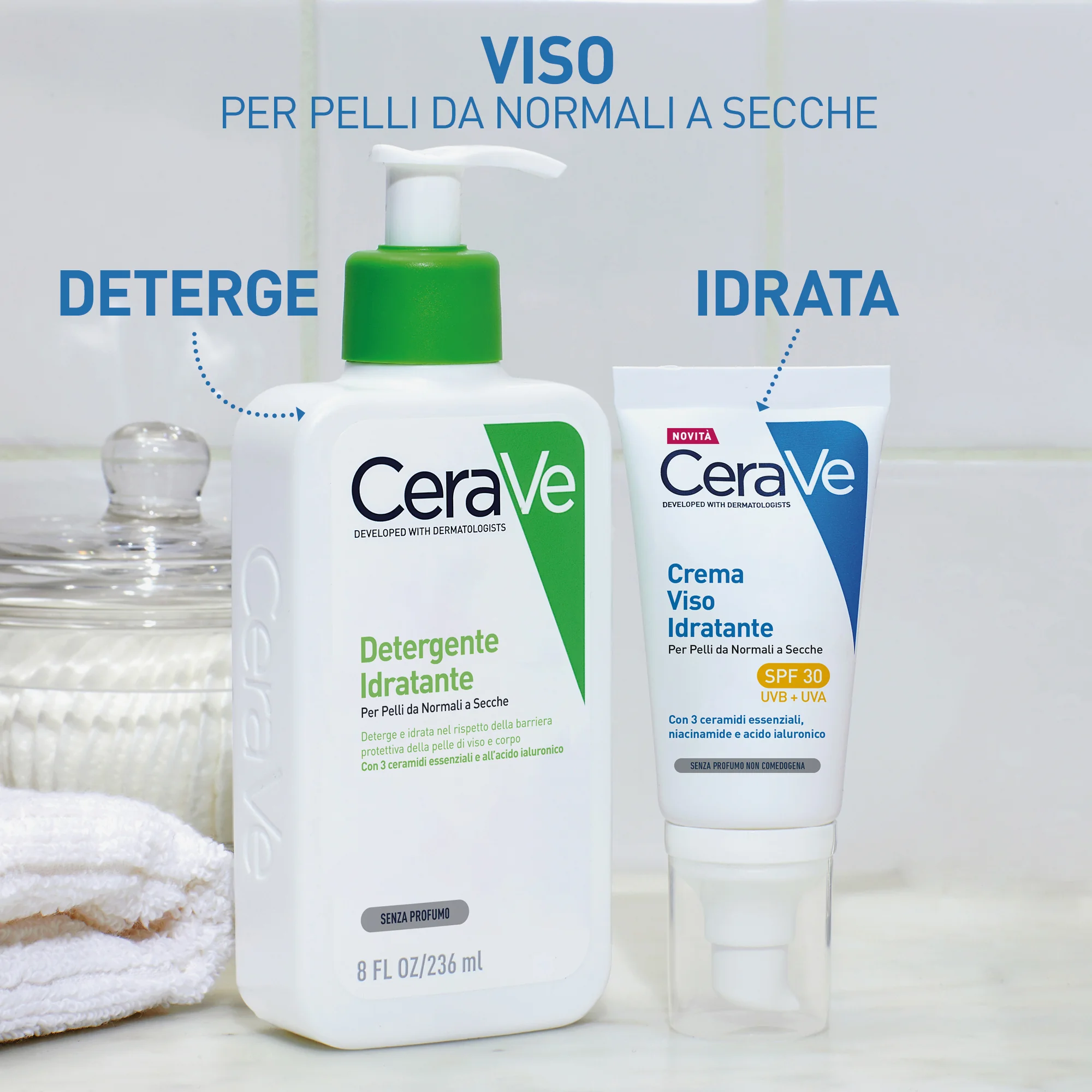 Cerave Crema Viso SPF30, 50 Ml Protezione solare