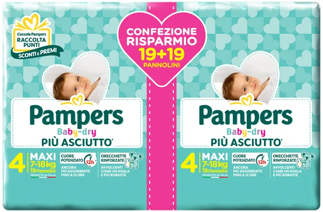 Pampers Baby Dryduo Duodwct Maxi 38 Pezzi