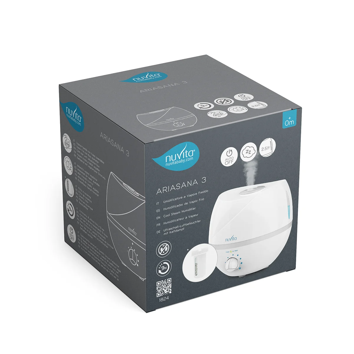 Nuvita Umidificatore Ultrasuoni Tecnologia ultrasuoni a freddo