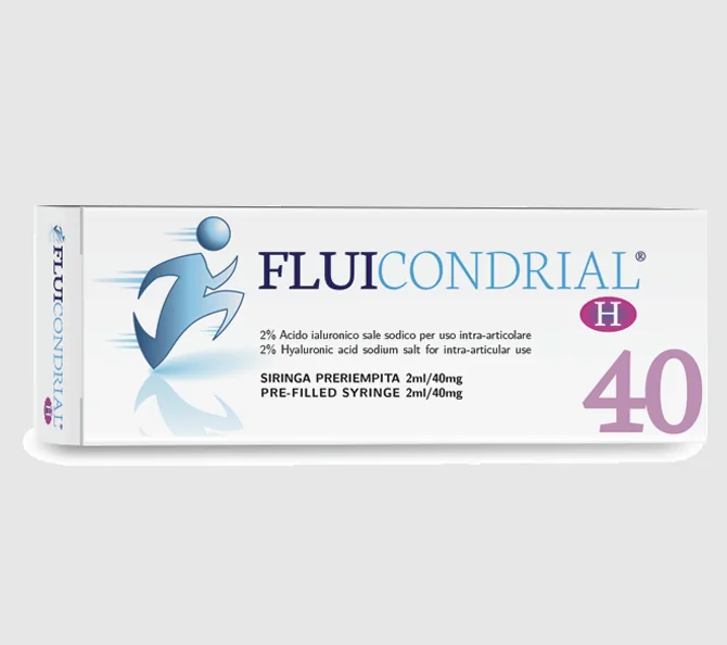 SIRINGA PRERIEMPITA INTRA-ARTICOLARE FLUICONDRIAL H ACIDO IALURONICO 2ML/40MG Osteoartrite Degenerativa del Ginocchio