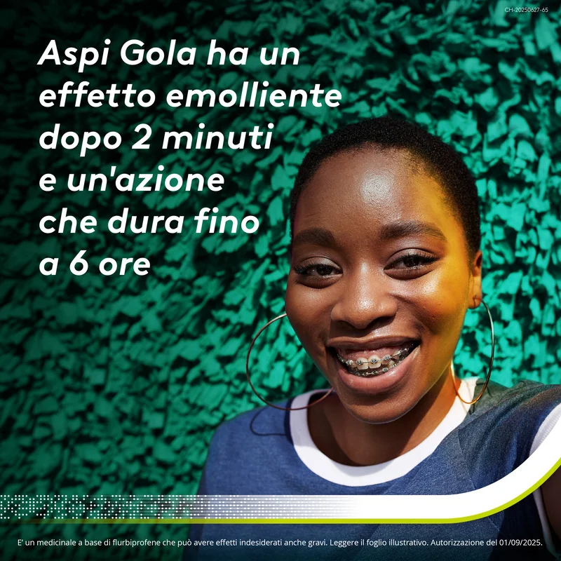 Aspi Gola Antinfiammatorio 24 caramelle Miele-Limone Mal di Gola