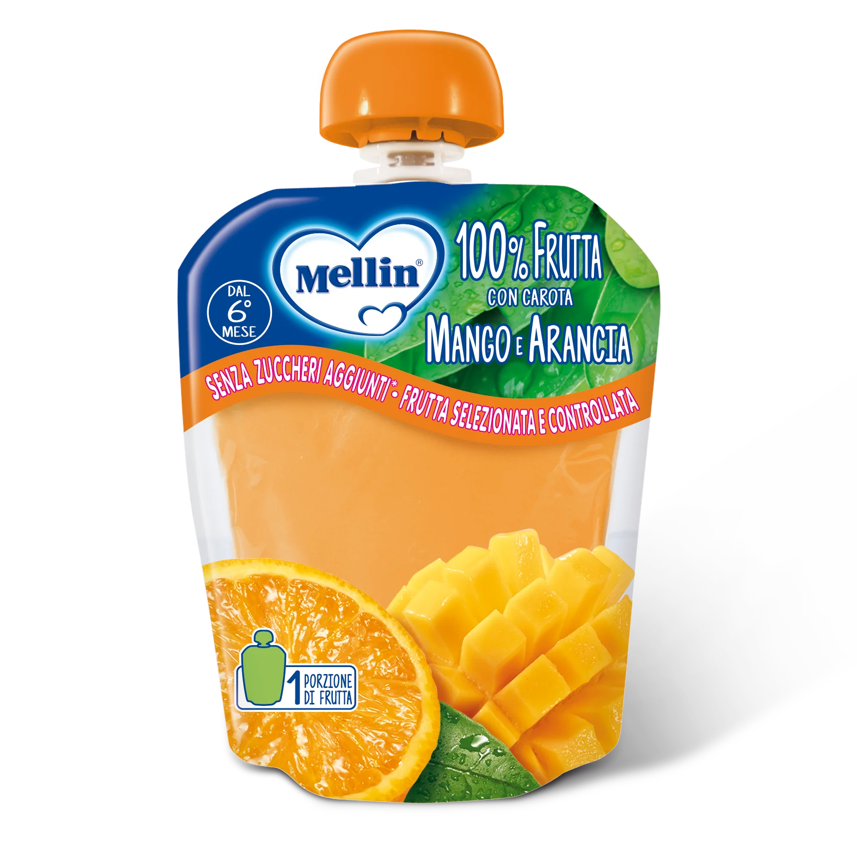 Mellin Pouch Arancia 90 G Mango