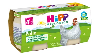 HIPP BIOLOGICO OMOGENEIZZATO POLLO 2X80 G