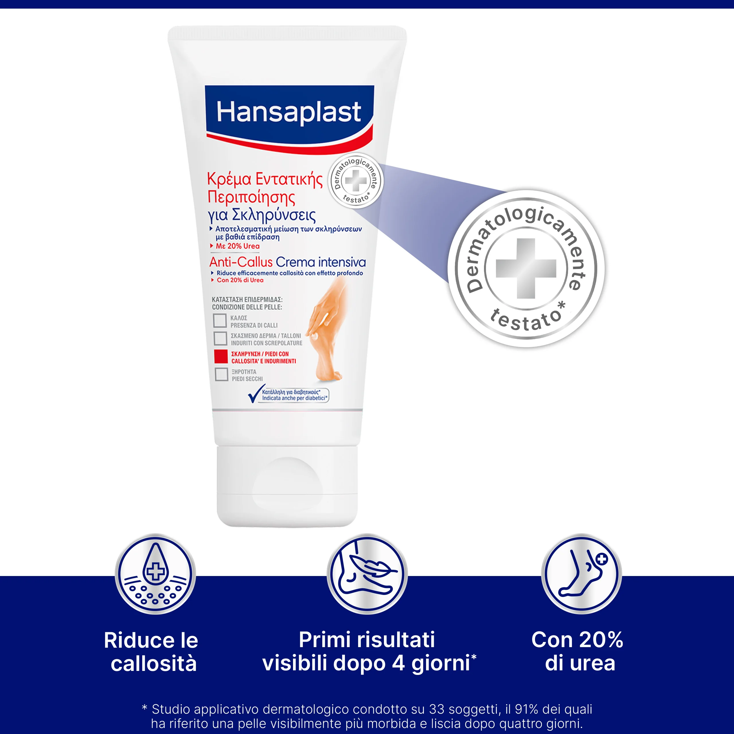 Hansaplast Anti Callus Crema Intensiva Calli 75 ml Riduce Efficacemente la Callosità ai Piedi