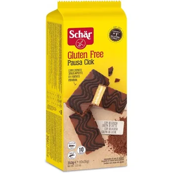 Schar Pausa Ciok Merendina di Pan di Spagna Ricoperta al Cacao Senza Glutine 10x35 g Senza Glutine