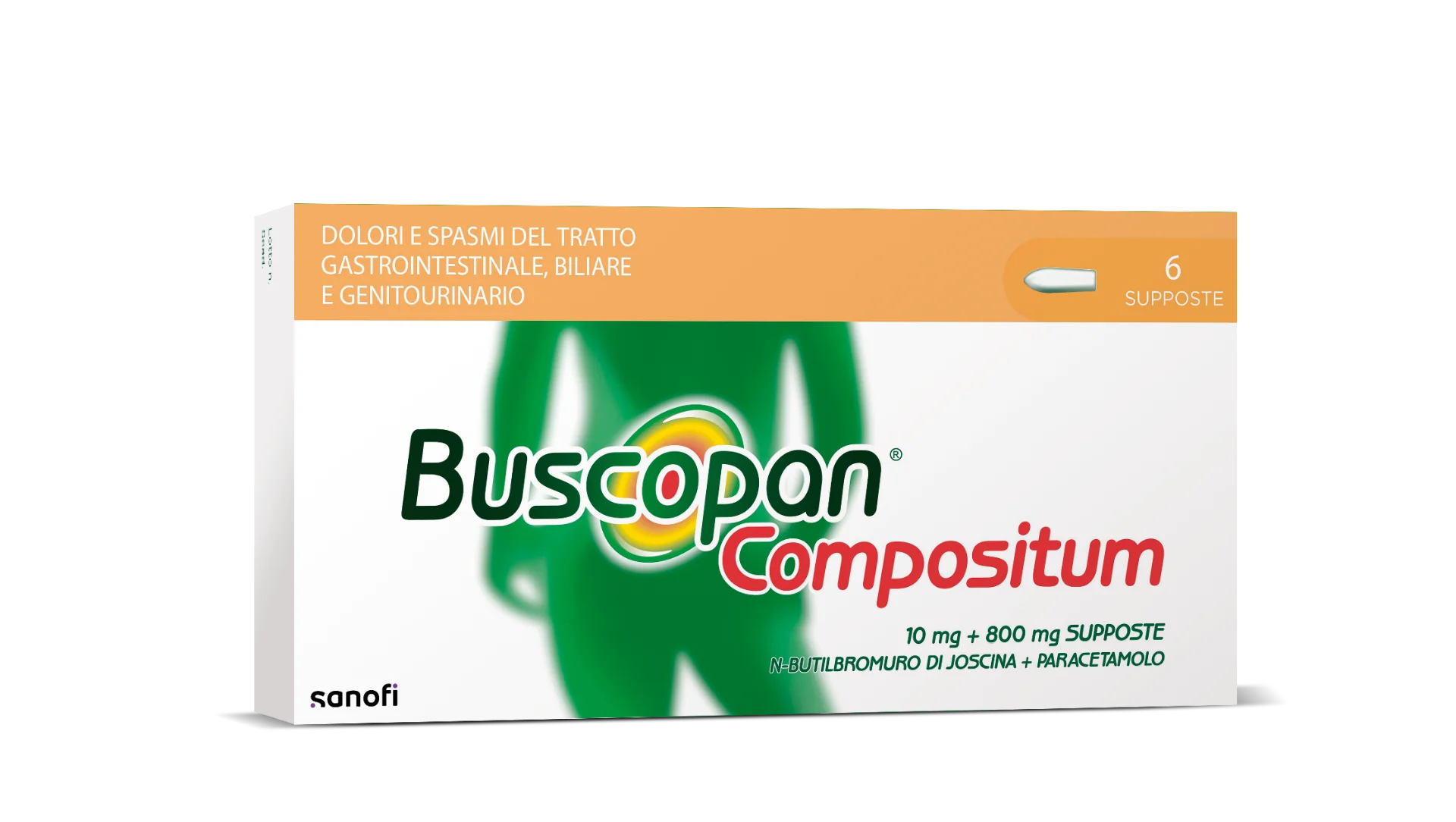 Buscopan Compositum 10 + 800 mg 6 Supposte