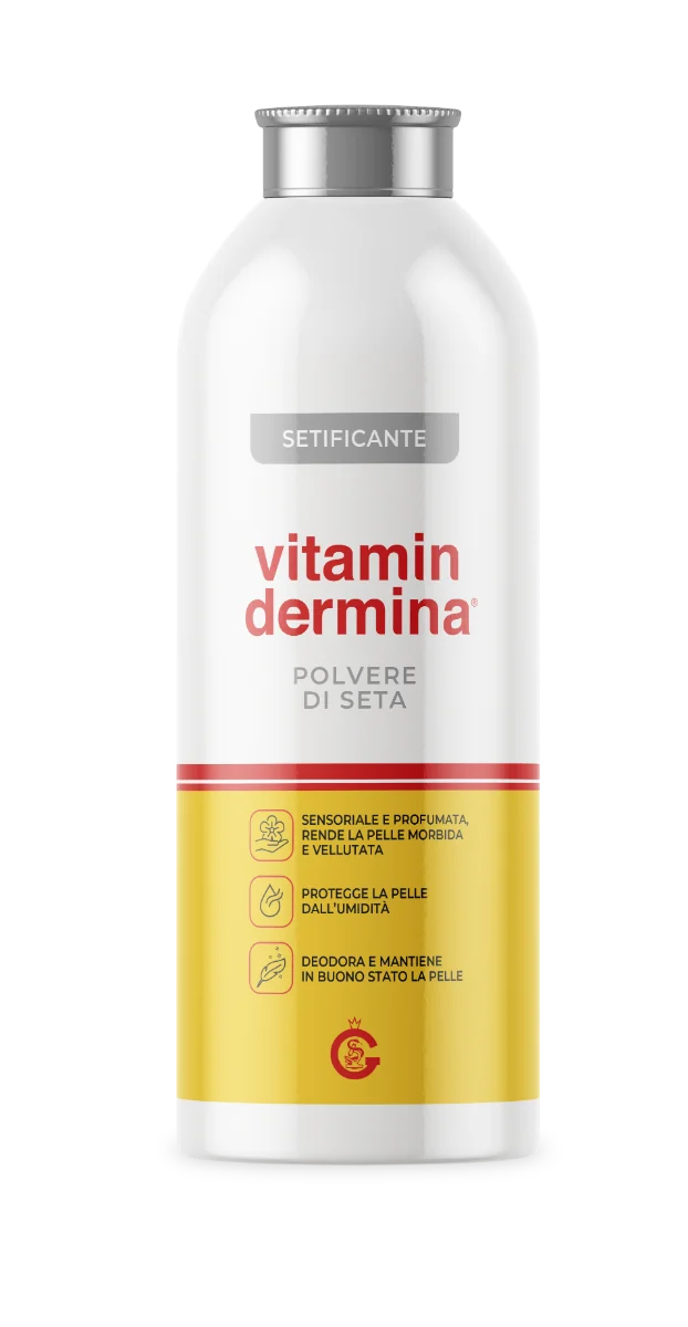 Vitamindermina Polvere Setificante 100 g Con Polvere di Seta Talco Profumato