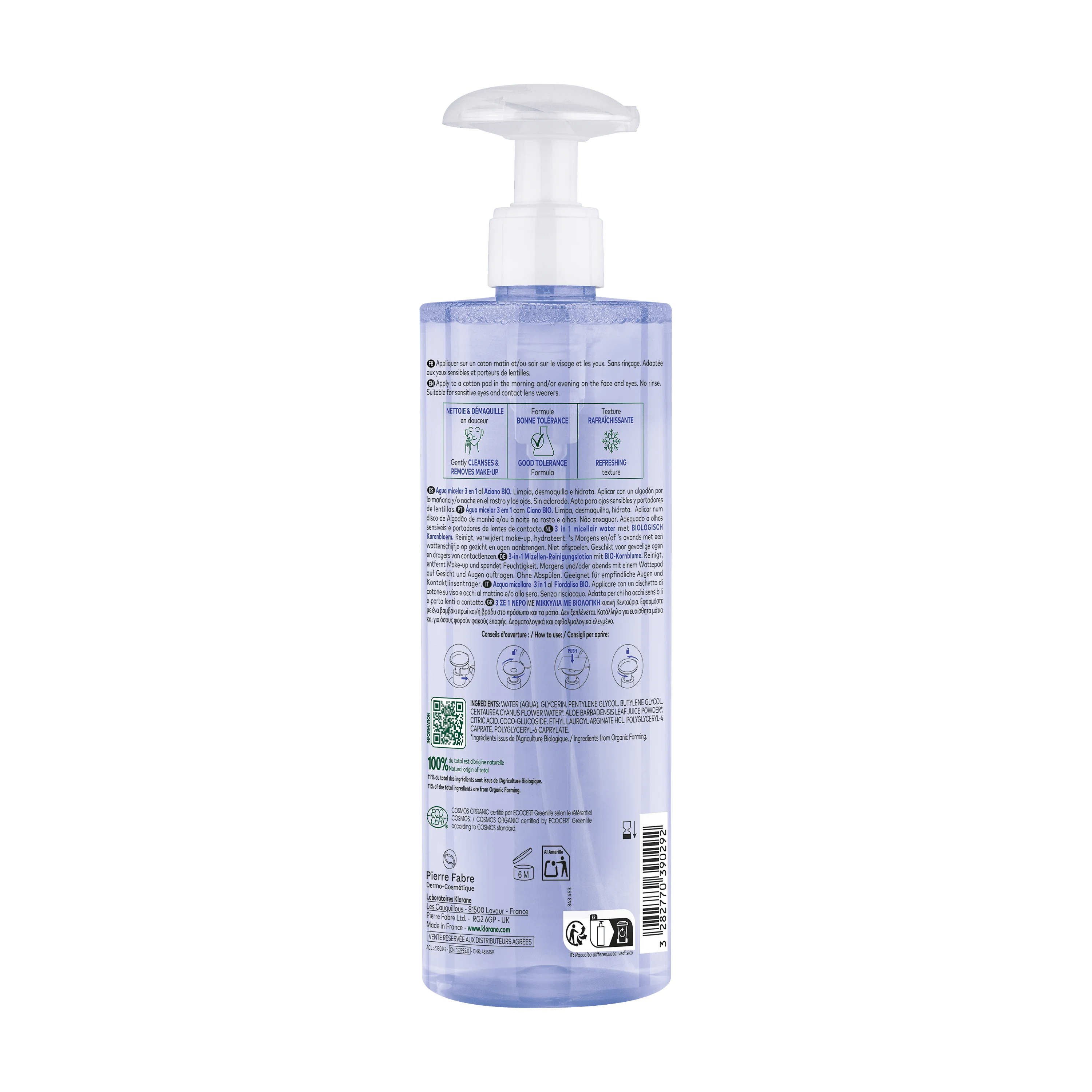 Klorane Acqua Micell Fiordaliso 3 In 1 400 Ml