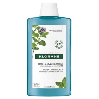 Klorane Shampoo Detox Alla Menta Acquatica Bio 400 ml Anti-inquinamento