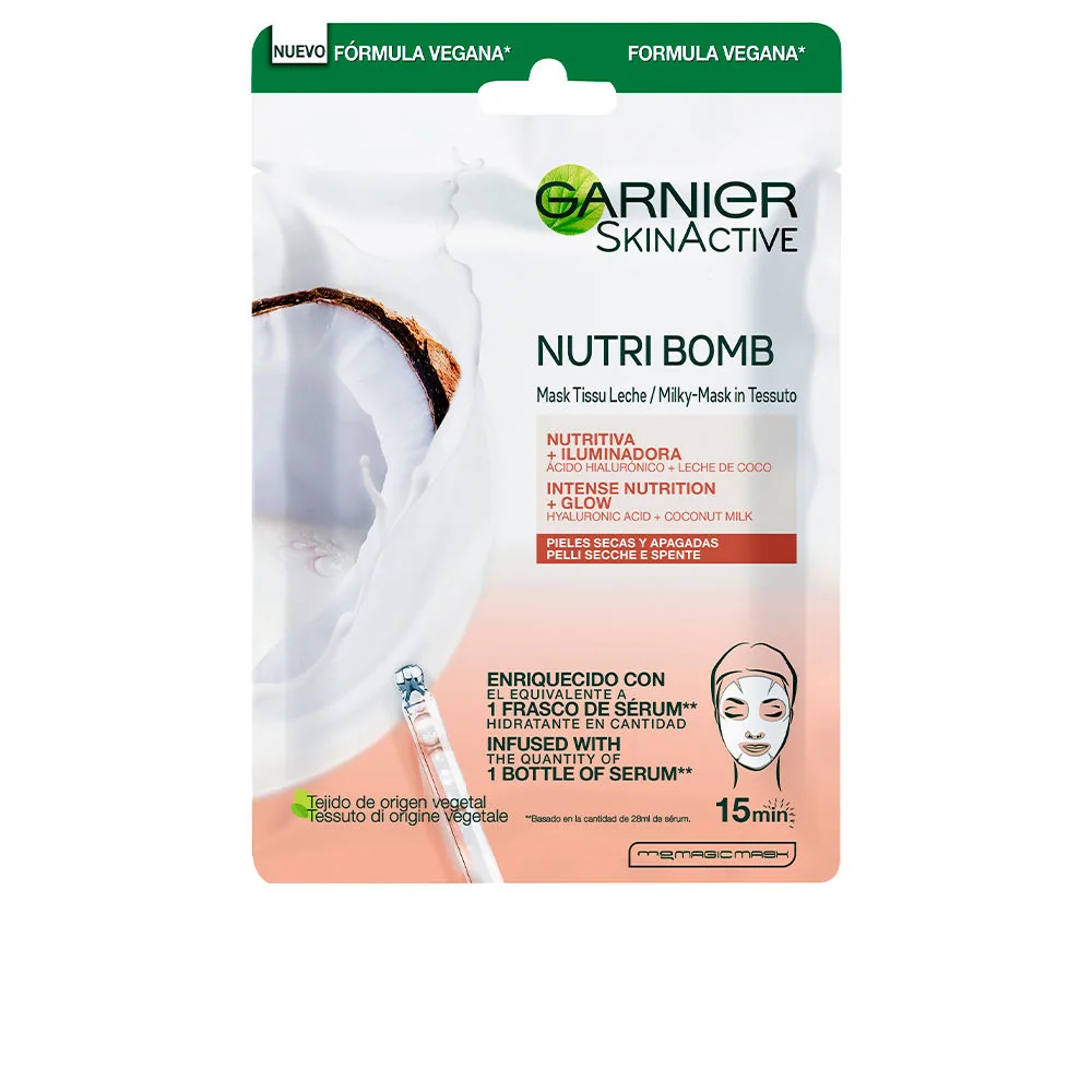 Maschera Tessuto Garnier Nutritional Illuminante 28g Nutriente e Illuminante