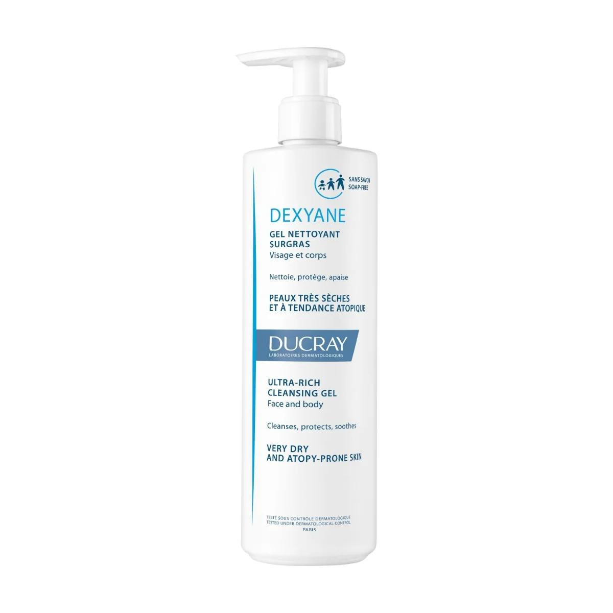 Ducray Dexyane Gel 400 ml Detergente Surgras Pelle Atopica Viso e Corpo