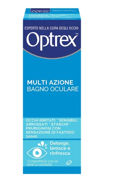 Optrex Multi Azione Bagno Oculare 300 ml Occhi Stanchi Arrossati e Irritati