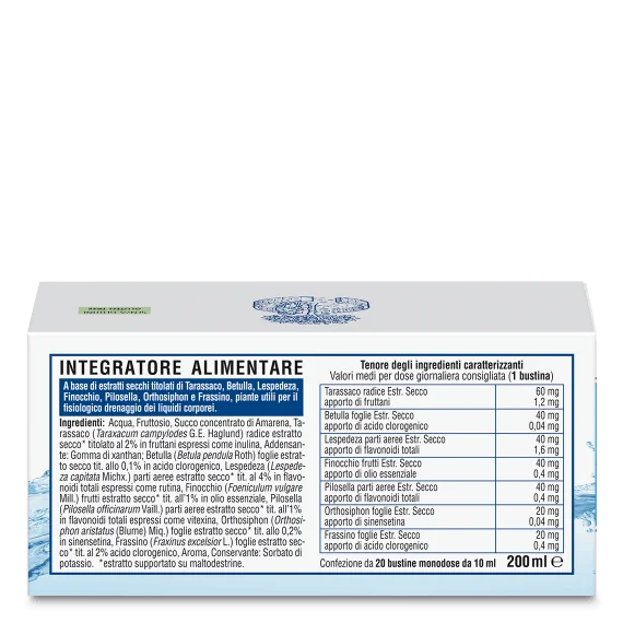 Erbamea Idrolinea Fluido Concentrato 20 Stick Pack Drenaggio Liquidi