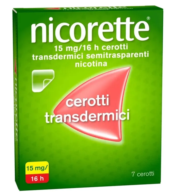 NICORETTE 7 CEROTTI TRANSDERMICI 15 MG SMETTERE DI FUMARE