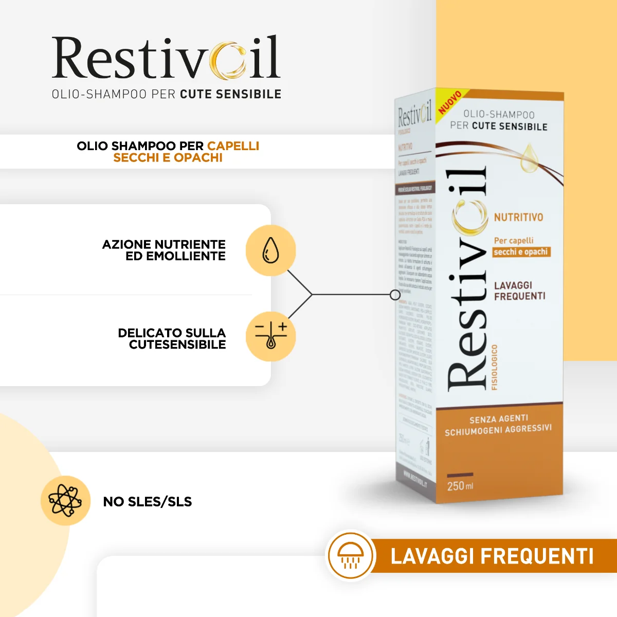 Restivoil Fisiologico Nutriente 250 ml Shampoo