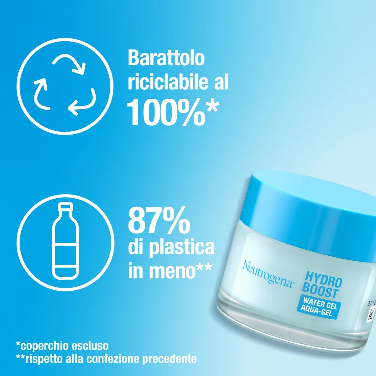 Neutrogena Hydro Boost Acqua Gel Idratante Viso 50 ml Per Pelli Normali, Miste o Sensibili