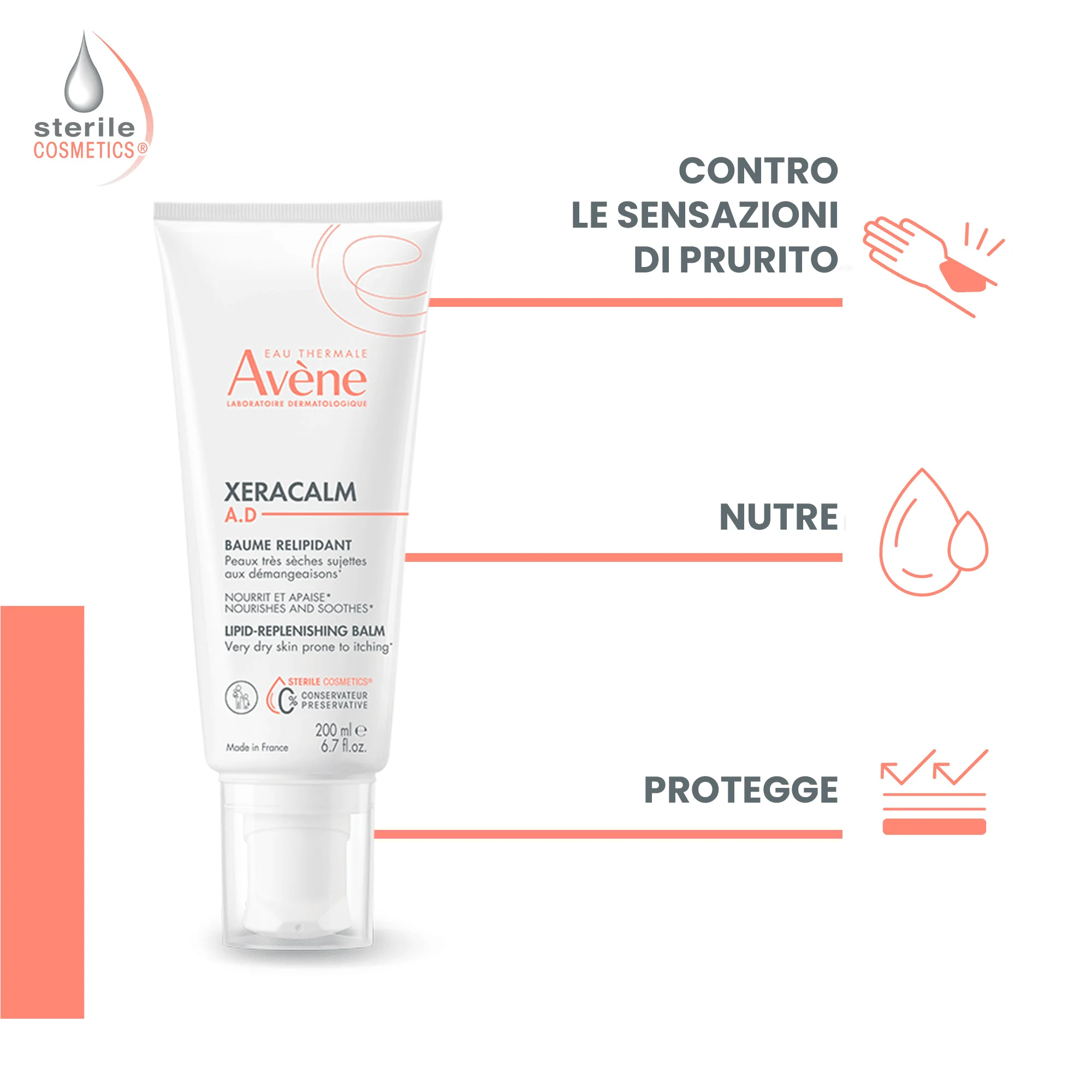 Avene Xeracalm Ad Bals Li200Ml Non Comedogenico