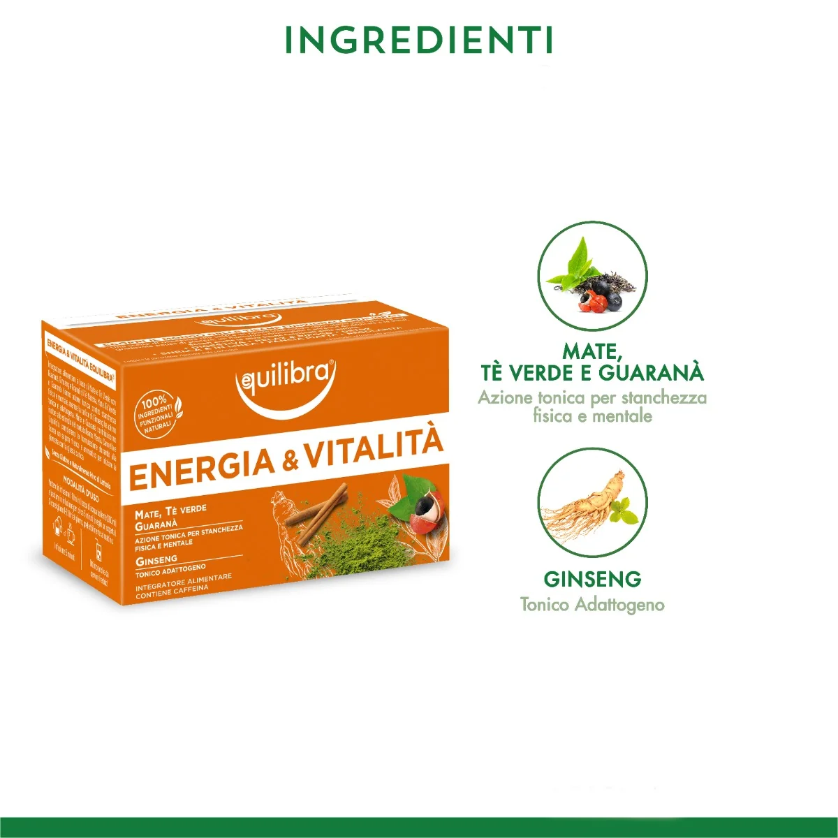 Equilibra Tisana Energia & Vitalità 15 Filtri Contro Stanchezza e Affaticamento