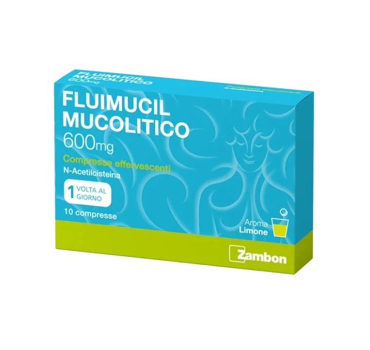 Fluimucil Mucolitico 600 mg 10 Compresse Effervescenti N-acetilcisteina