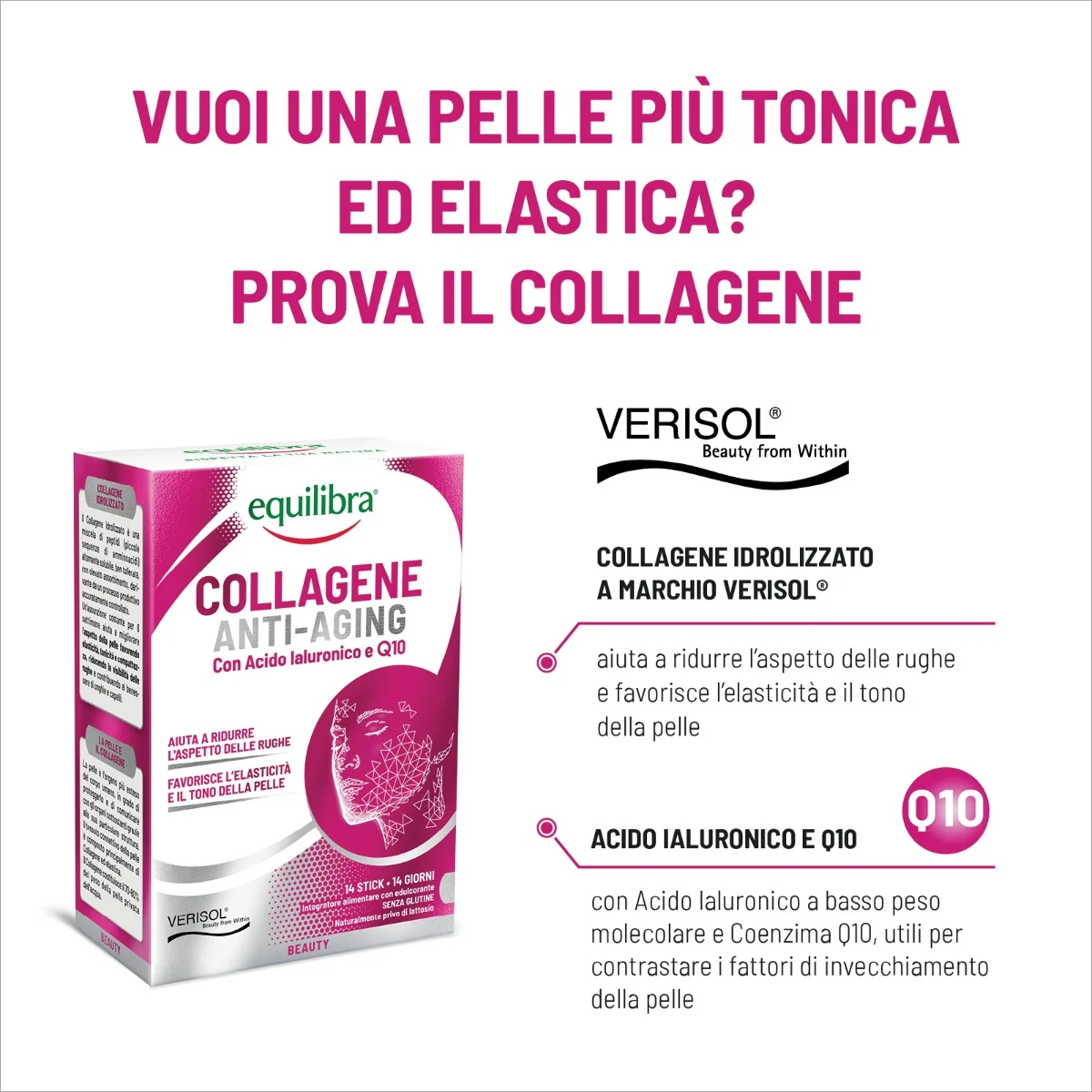Collagene Antiaging 14 Stick Integratore per Pelle, Capelli e Unghie