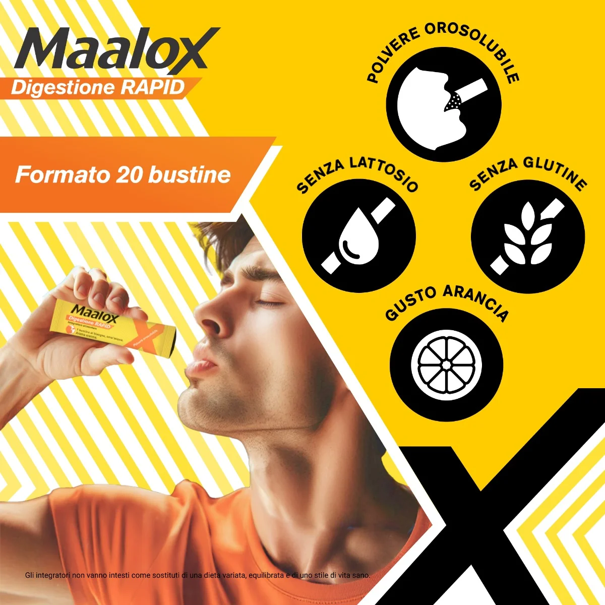 Maalox Digestione Rapid 20 Bustine Da 2 g Benessere Digestivo