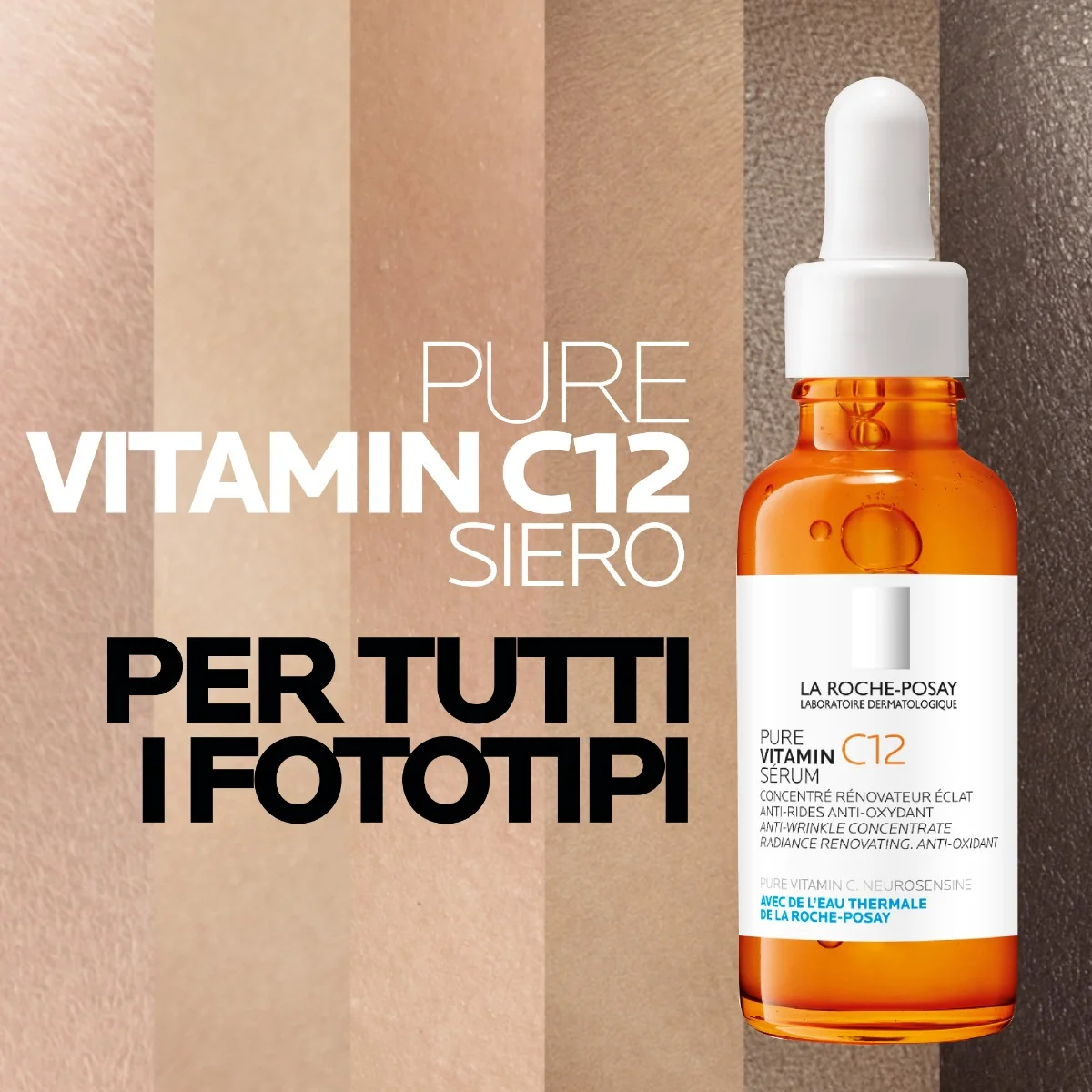 La Roche Posay Pure Vitamin C12 Siero 30Ml Antirughe, Antiossidante e Illuminante