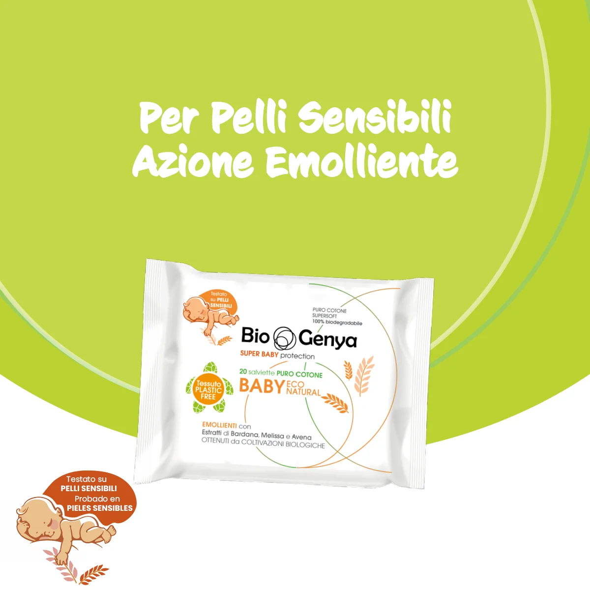 Biogenya Salviette Baby Eco Natural 20 Pezzi
