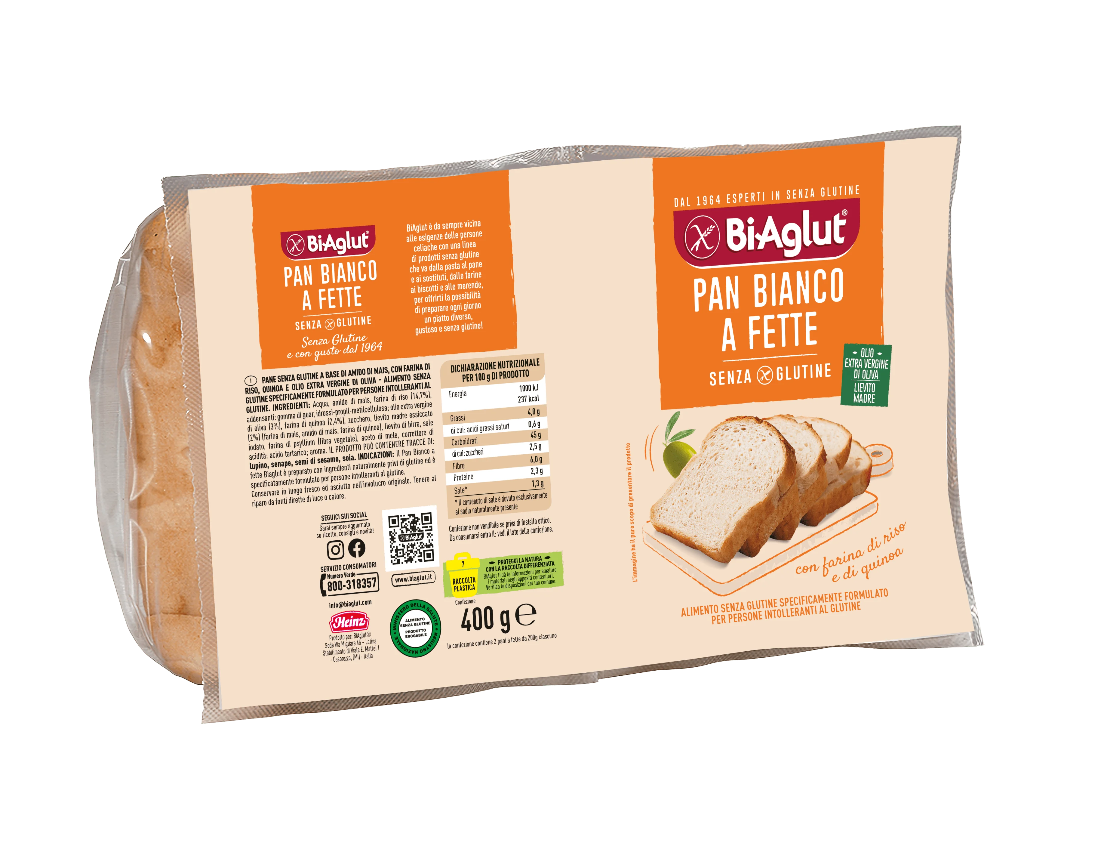 Biaglut Pane Soff Fette 2X200 g Senza Glutine