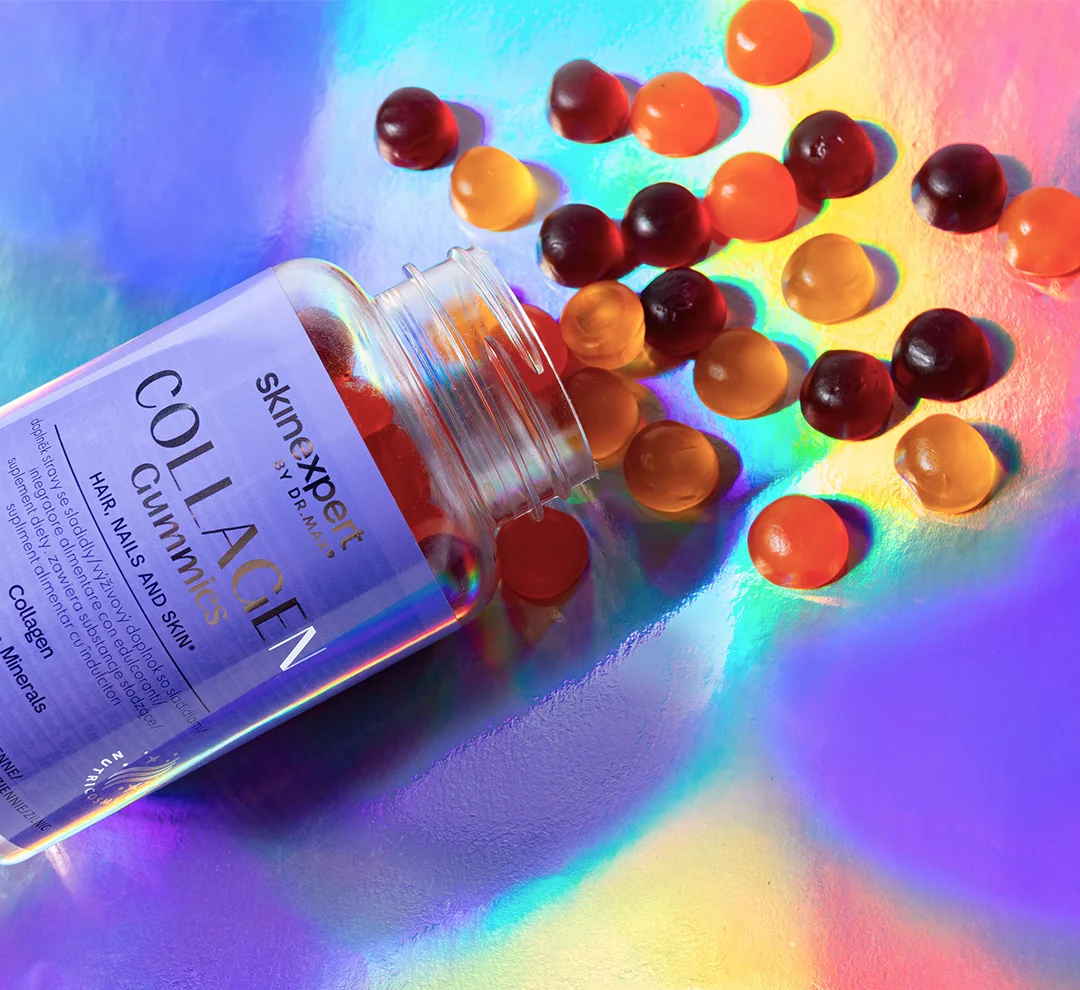 SkinExpert Collagene Gummies 60 Pezzi Per Pelle, Capelli e Unghie