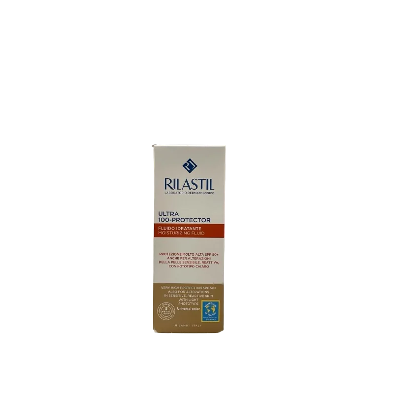 Rilastil Fotoprotezione 365 Ultra 100-Protector Fluido Spf50+ Colorato Protezione solare pelli sensibili e reattive