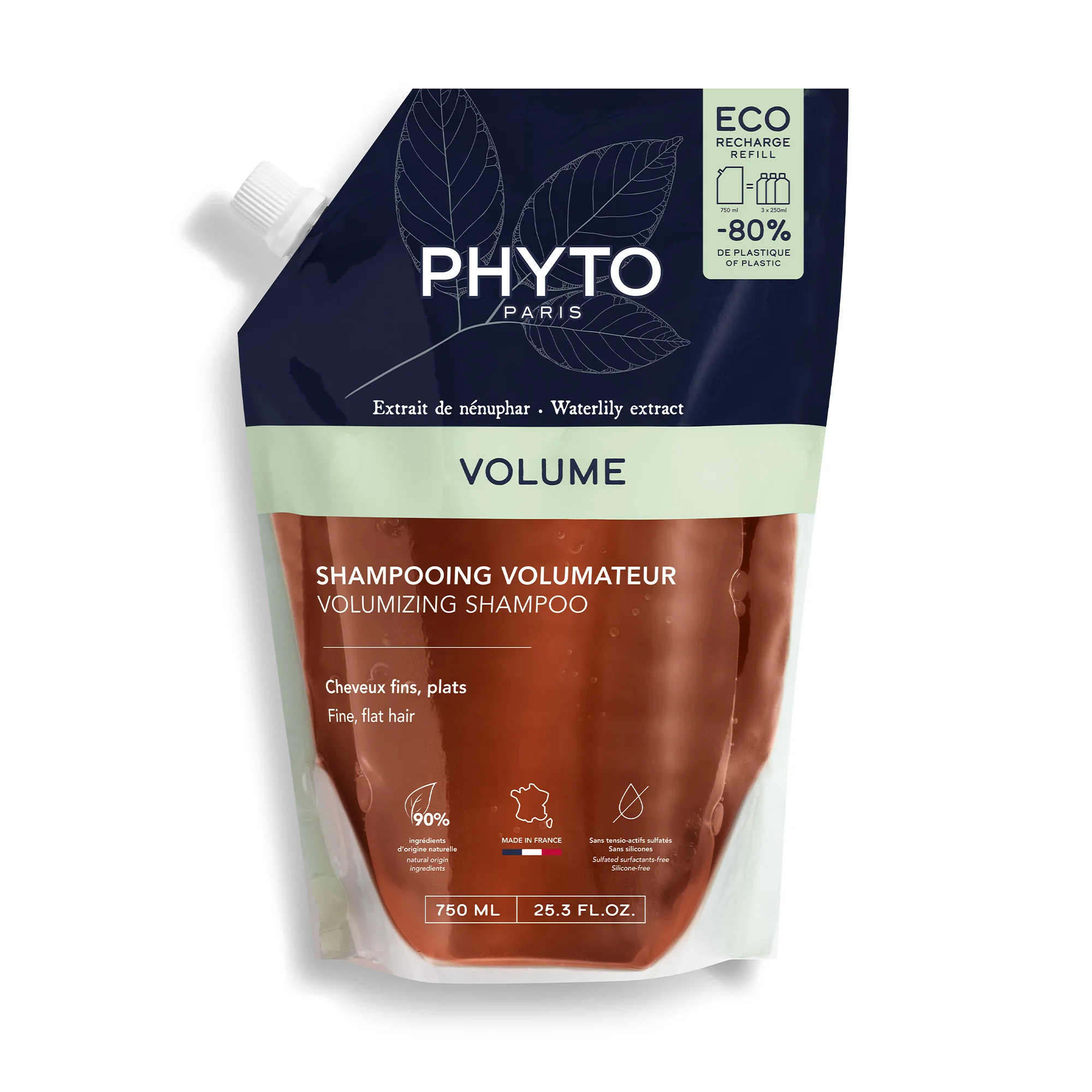 Phyto Paris Volume Ricarica Shampoo 750 Ml Formato Ricarica