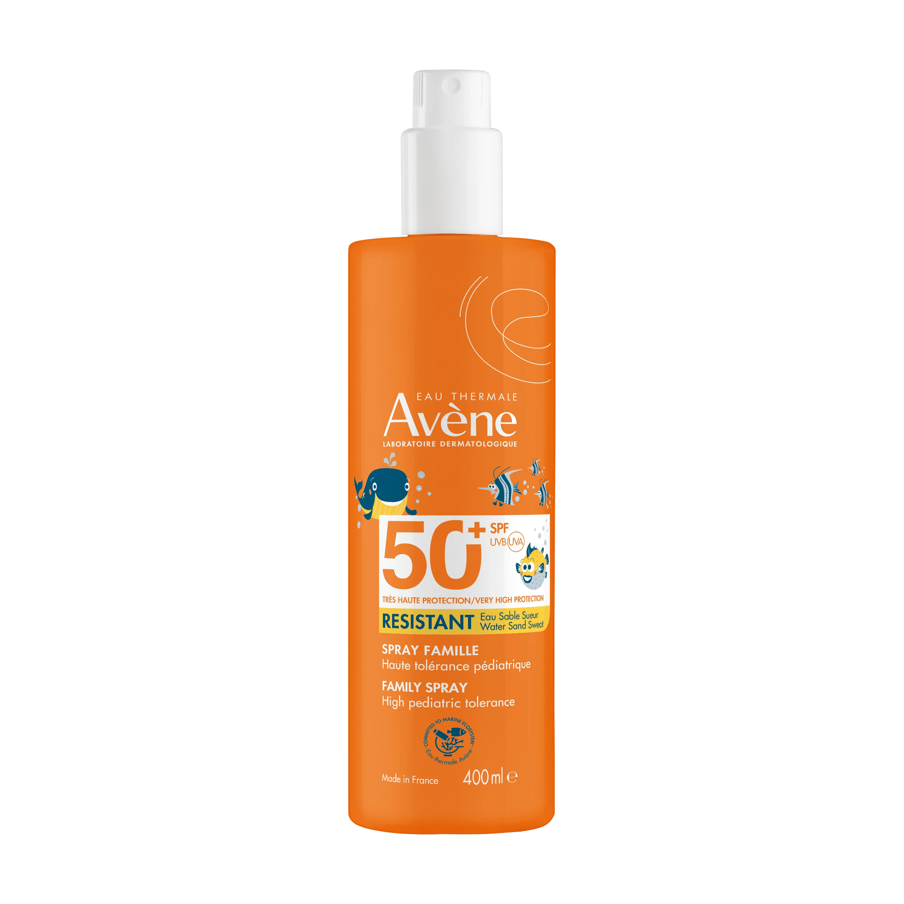 Avène Spray Famiglia Protezione Molto Alta SPF 50+ 400 ml Pelle Sensibile di Tutta la Famiglia