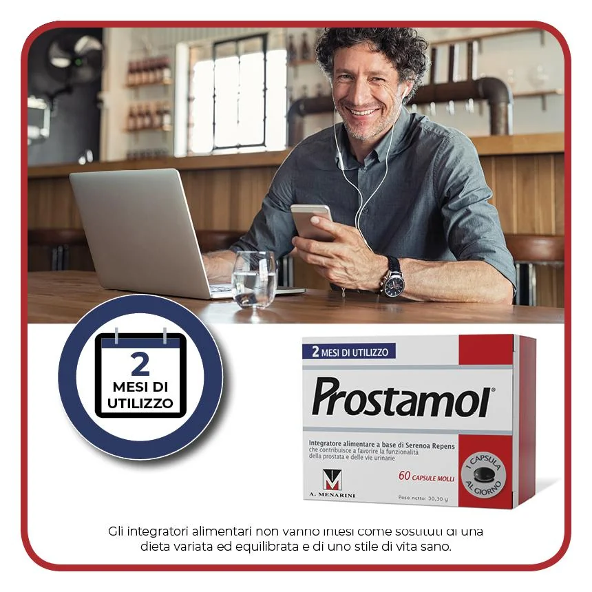 Prostamol 60 Capsule Molli Integratore Prostata e Vie Urinarie
