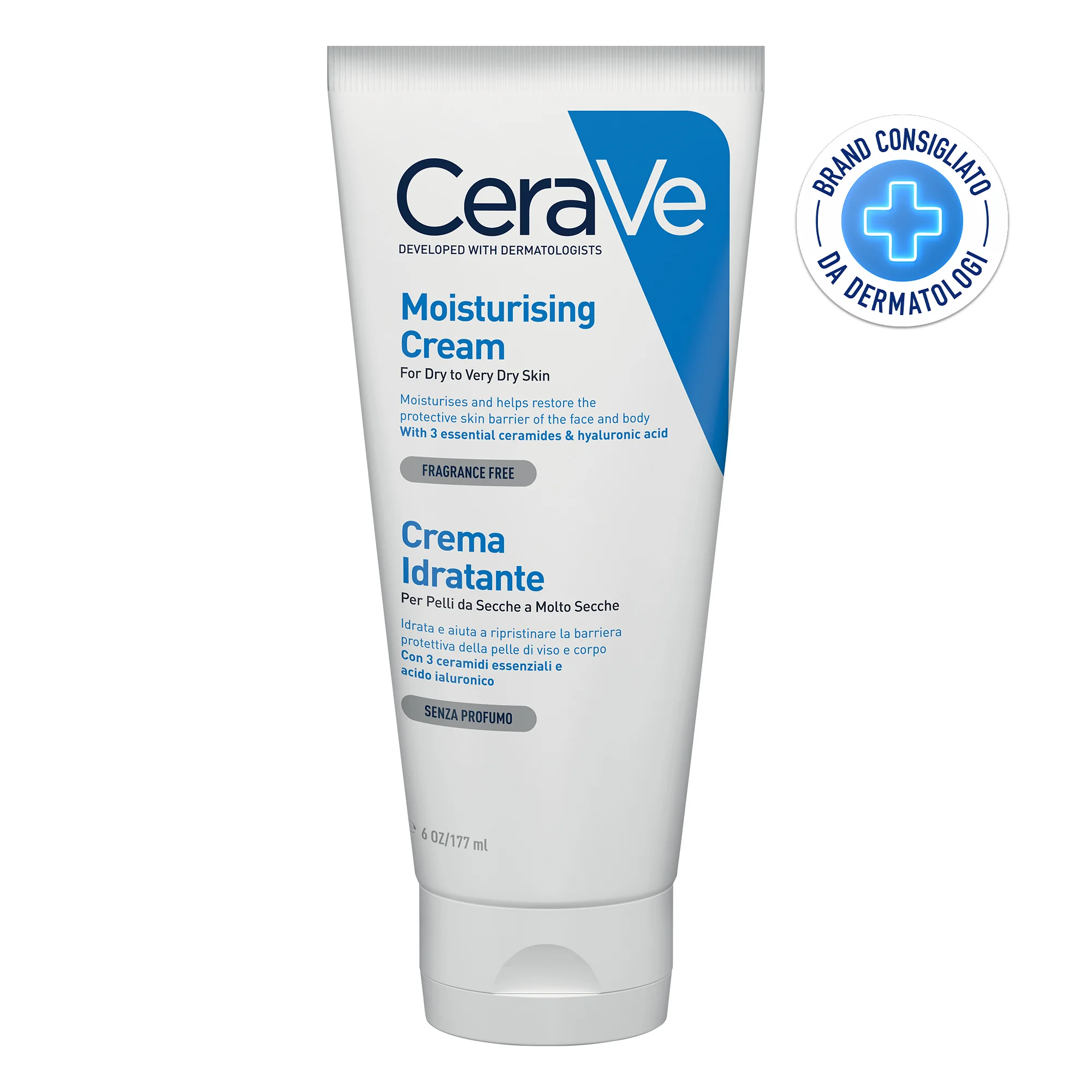 Cerave Crema Idratante 48h 177 Ml Pelle Secca e Molto Secca