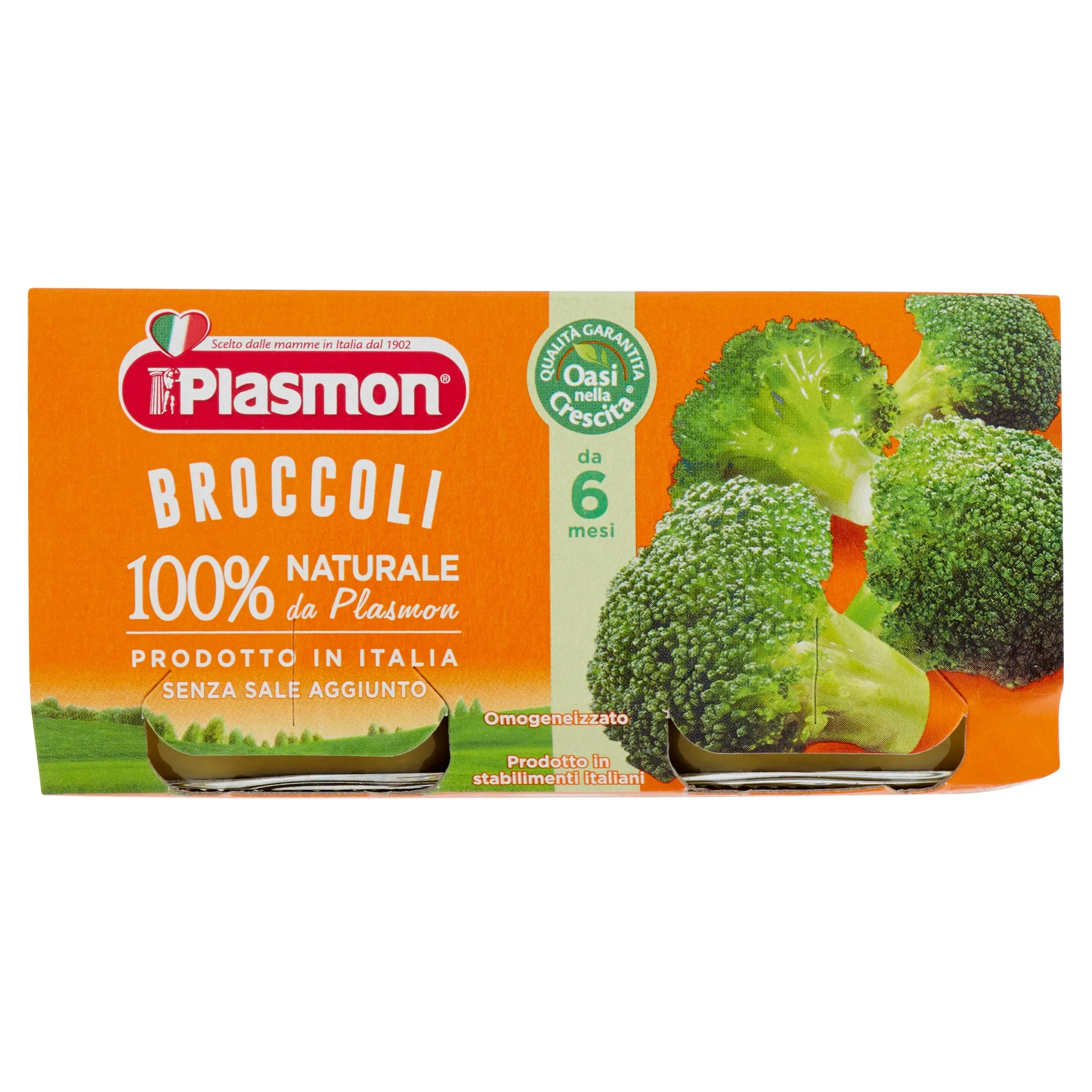 Plasmon Omogeneizzato Ai Broccoli 2x80 g +6m Senza Glutine