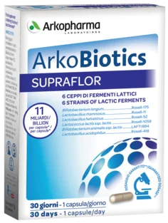 Arkopharma ArkoBiotics Supraflor 30 capsule 6 Ceppi di Fermenti Lattici