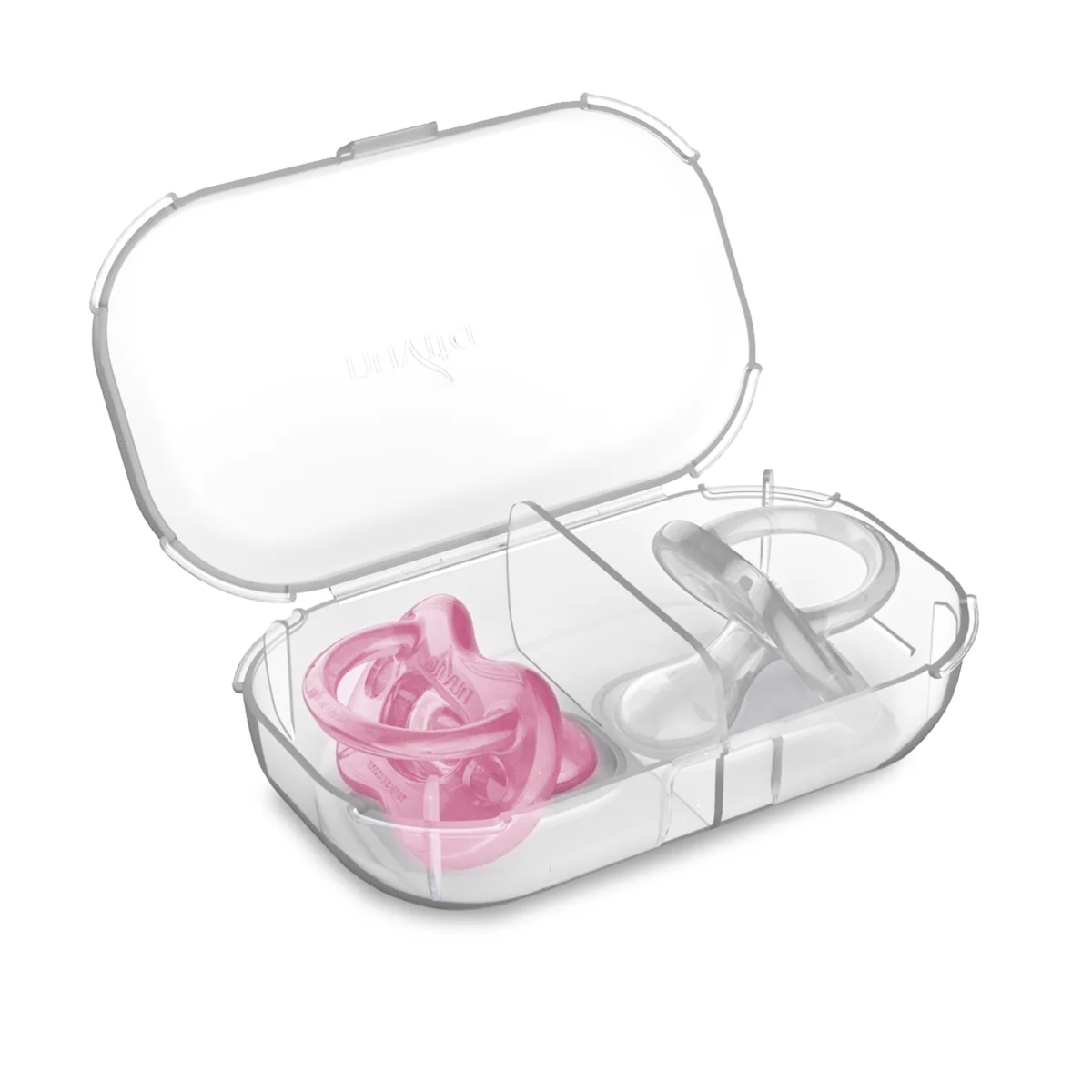 Nuvita Orthosoft Light 2 Succhietti in Silicone con Tettarella Ortodontica Rosa 0M+