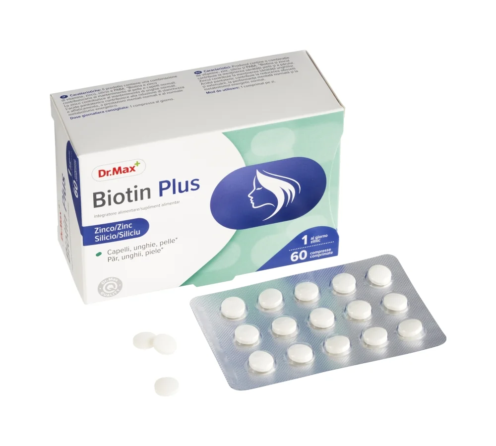 Dr. Max Biotina Plus 60 Compresse Per Capelli e Unghie