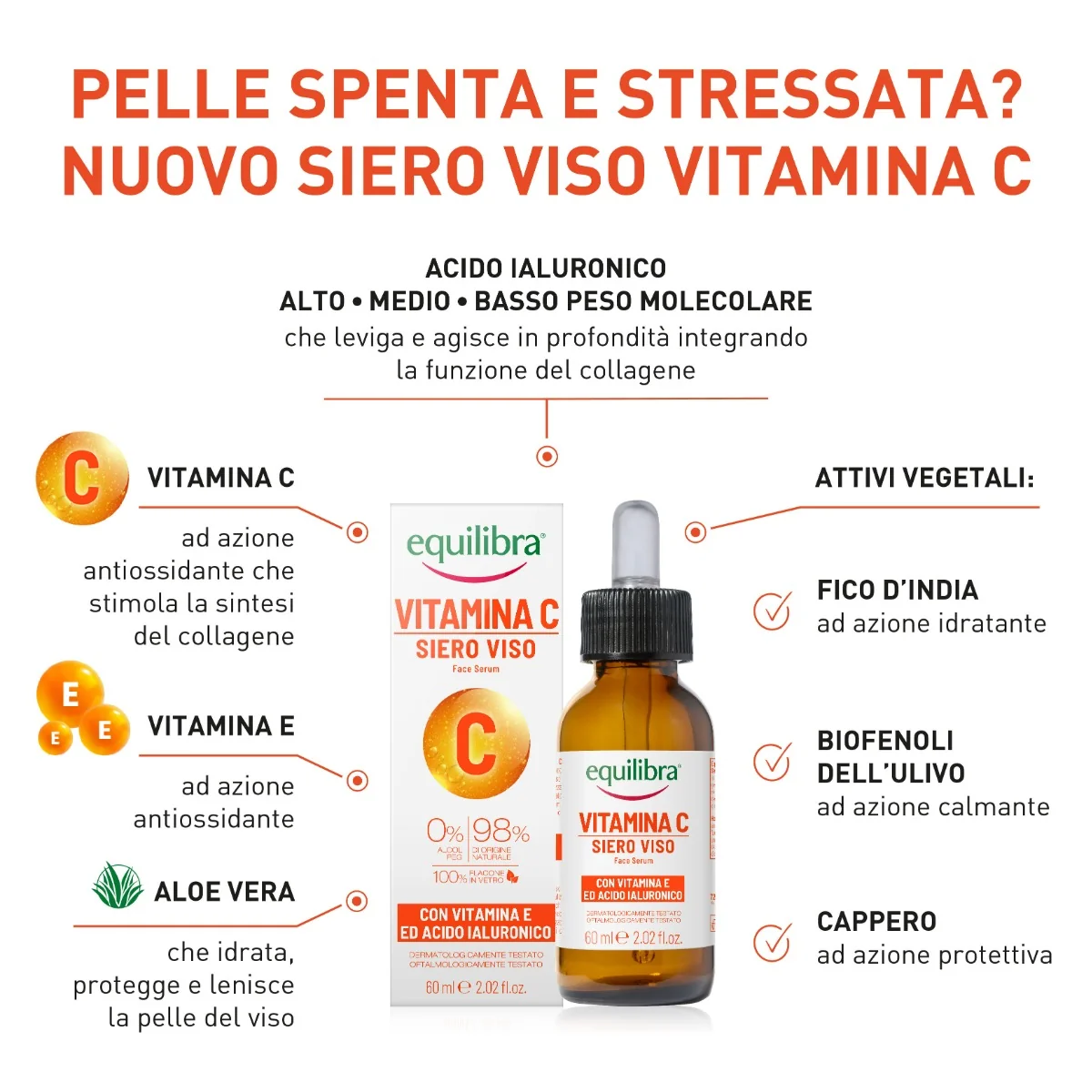 Equilibra Viso Siero Vitamina C Acido Ascorbico