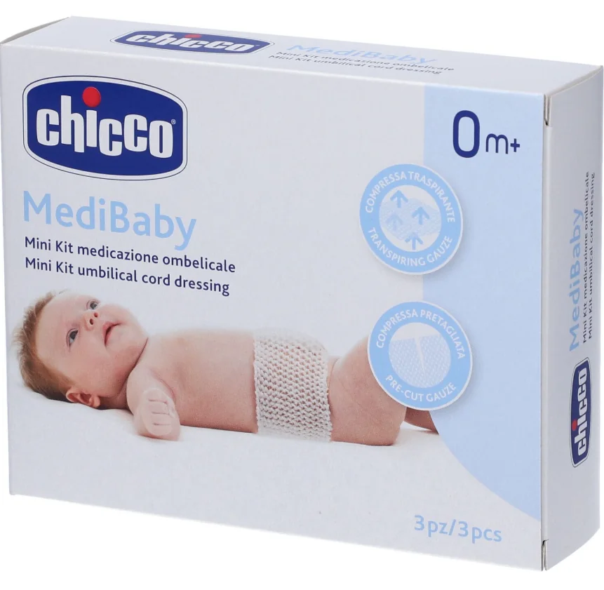 Chicco Medibaby Mini Kit Medicazione Ombelicale Prima Infanzia