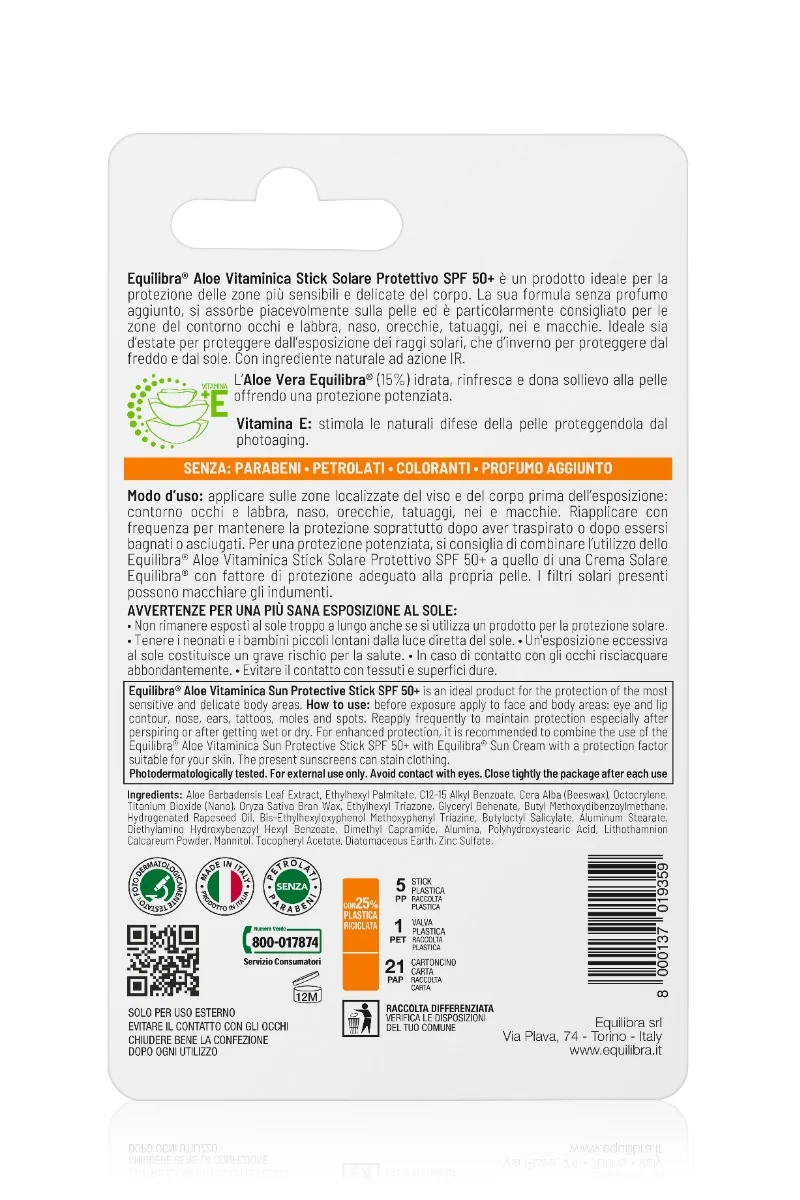 Equilibra Maschera Viso Doposole 20ml Lenitiva e Calmante