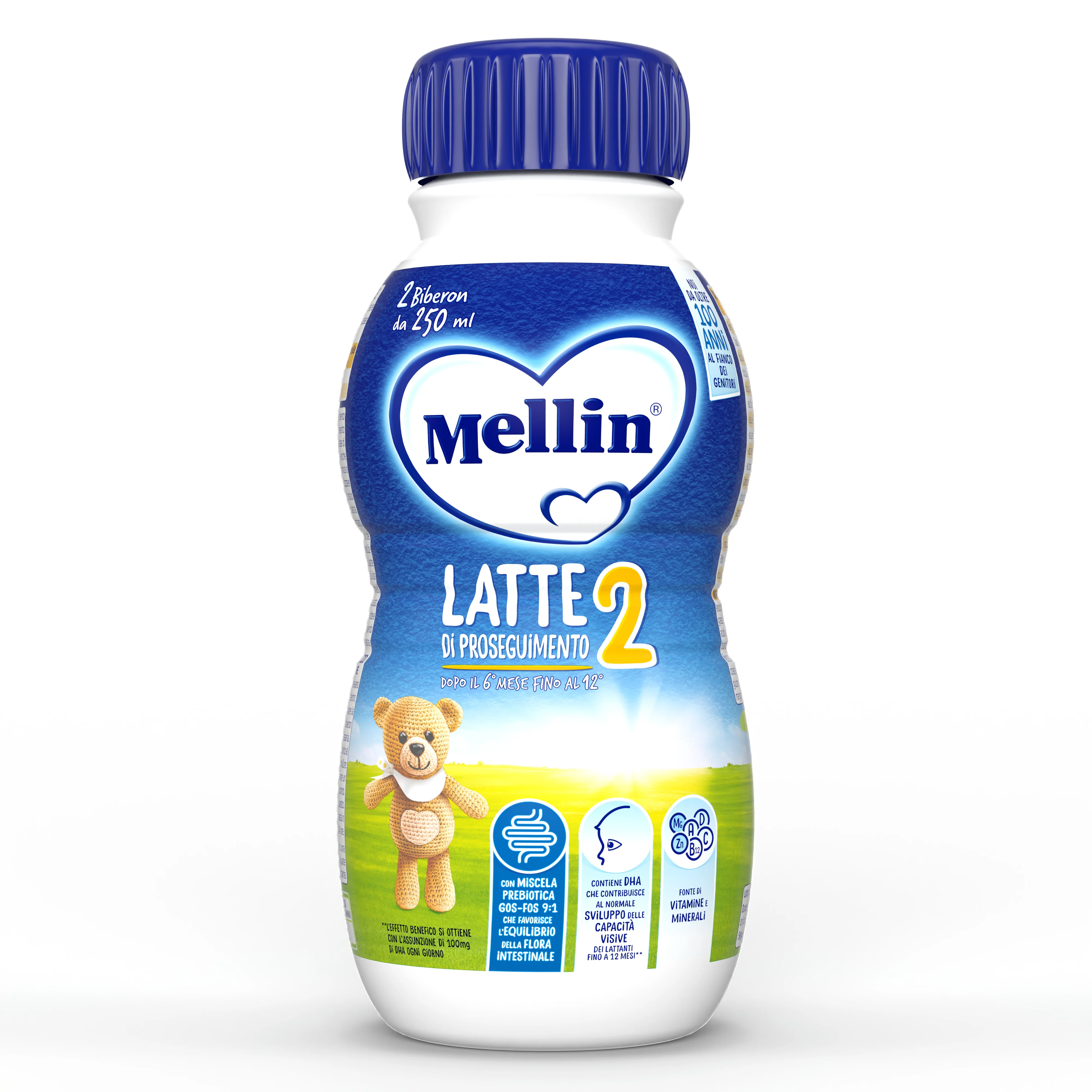 Mellin 2 Latte Di Proseguimento 500 ml Latte Liquido