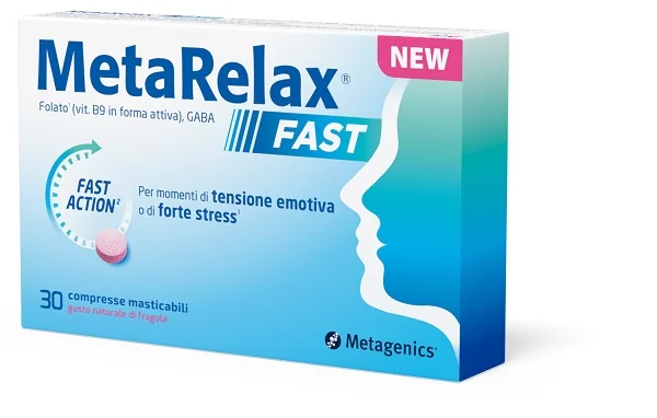 Metarelax Fast 30 Compresse Masticabili Gusto Fragola Naturale