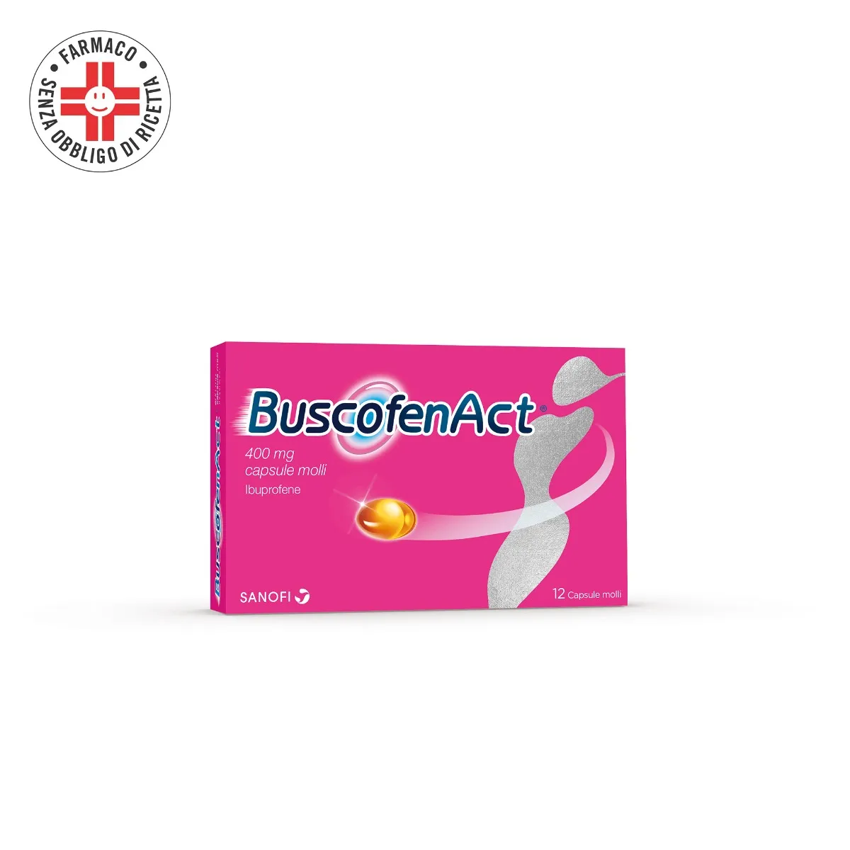 BuscofenAct 400 mg Ibuprofene 12 Capsule Molli - Analgesico