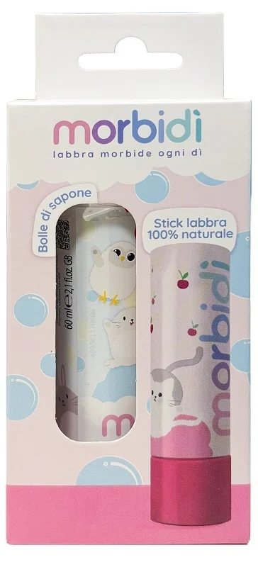 Morbidi' Bolle Sapone + Stick Labbra Rosa 5,5 Ml