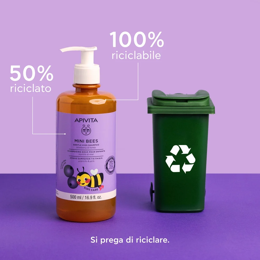 Apivita Kids Shampoo Blub & Honey 500 Ml Shampoo Delicato Bimbi