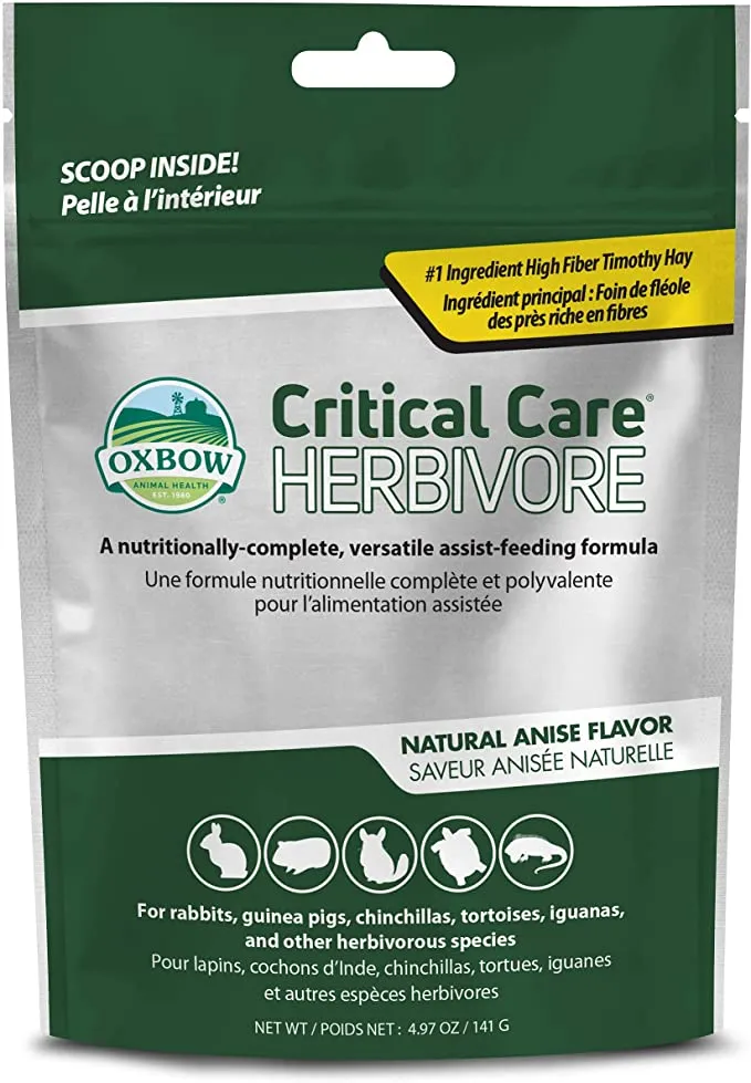 Critical Care Herbivore 141 G Per Erbivori in Scarso Stato Nutrizionale