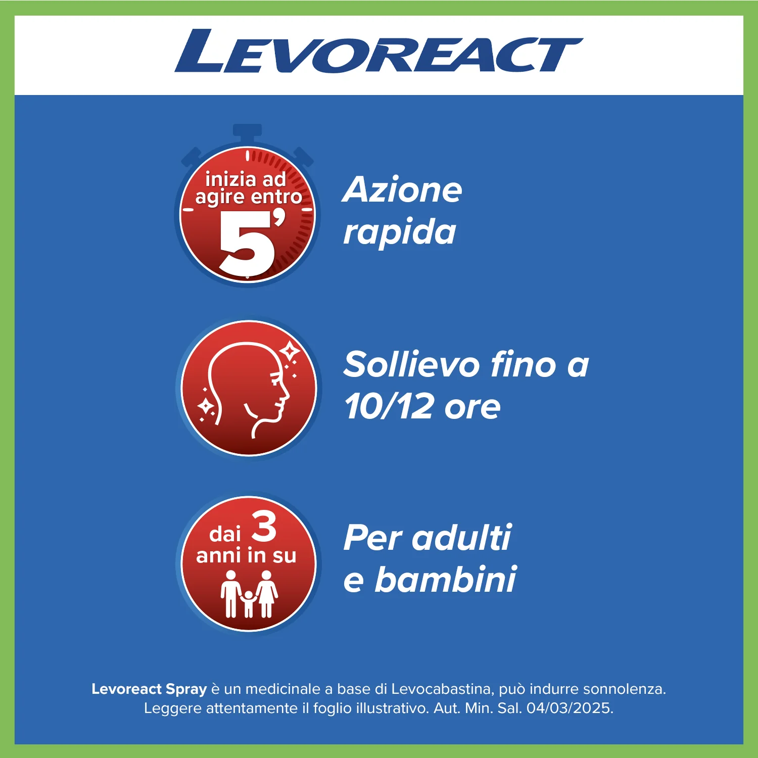 Levoreact Spray Nasale 10 Ml Antistaminico