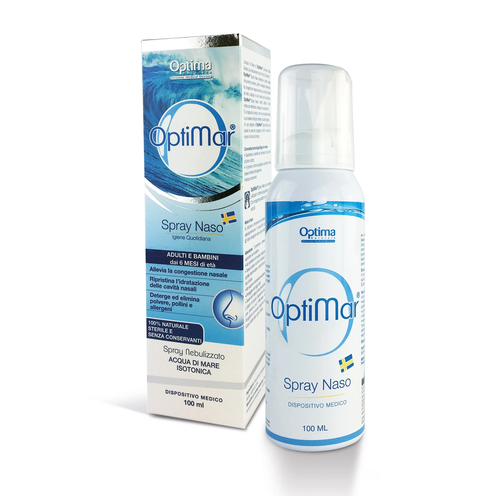 Optimar Spray Naso Soluzione Isotonica 100 ml Decongestionante
